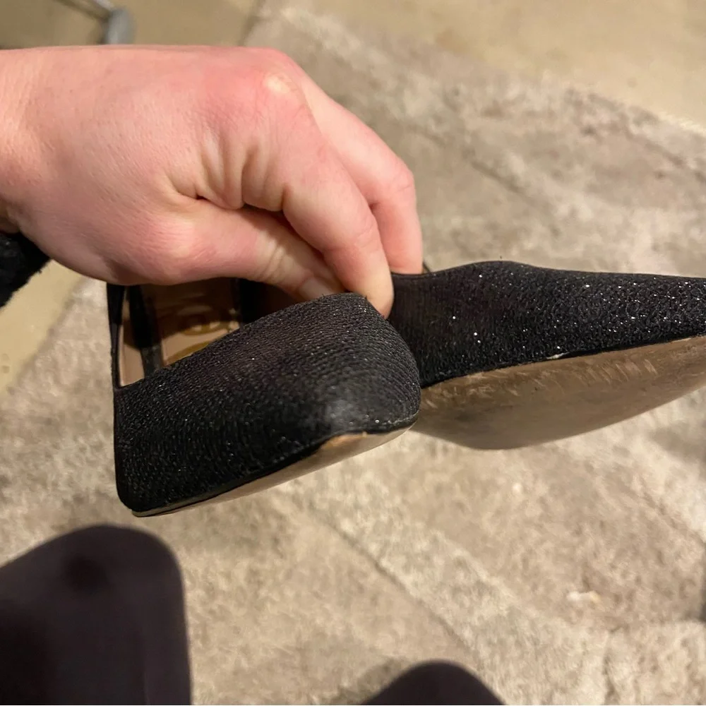 Sam Edelman Hazel Black Mesh Heels size 6 sparkly pumps - Picture 9 of 12